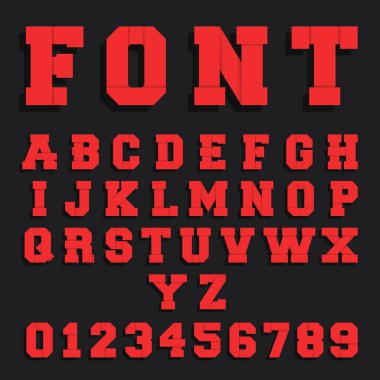 Kağıt yazı tipi alfabe