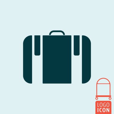 İzole bavul simgesi