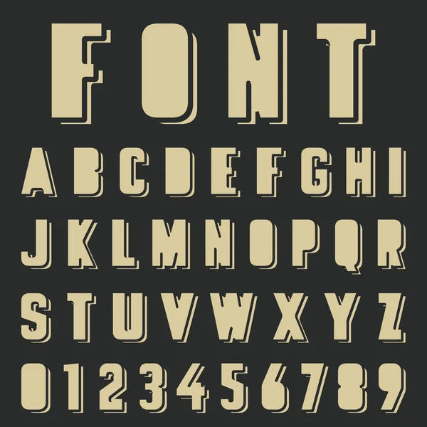 Mal for alfabet-font – stockvektor