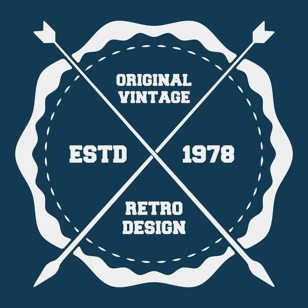 Insignia flechas sello vintage — Vector de stock
