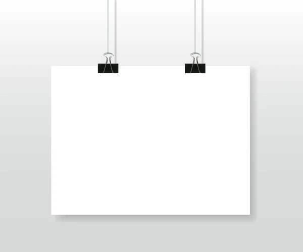 Cartel de papel plantilla en blanco — Vector de stock