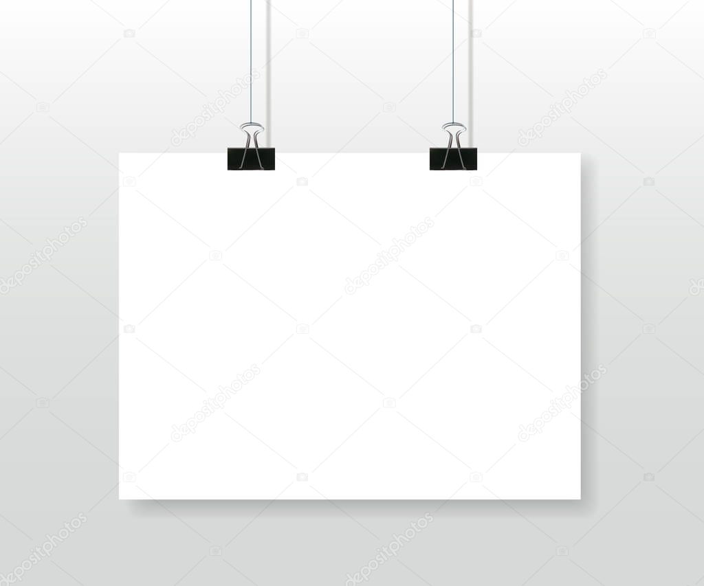 Paper poster blank template