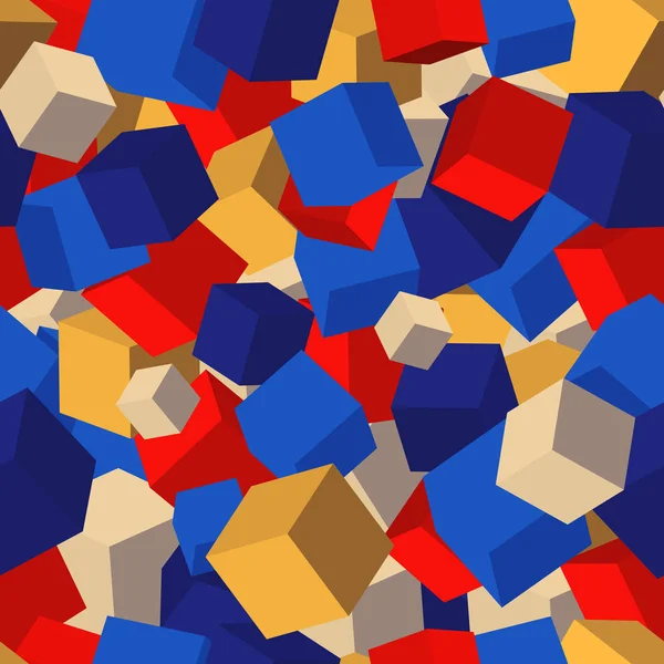 Fond de motif sans couture avec cubes — Image vectorielle