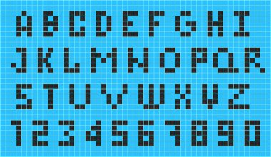 Eski video oyunu piksel font