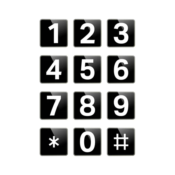 Digital keypad isolated — Stock Vector