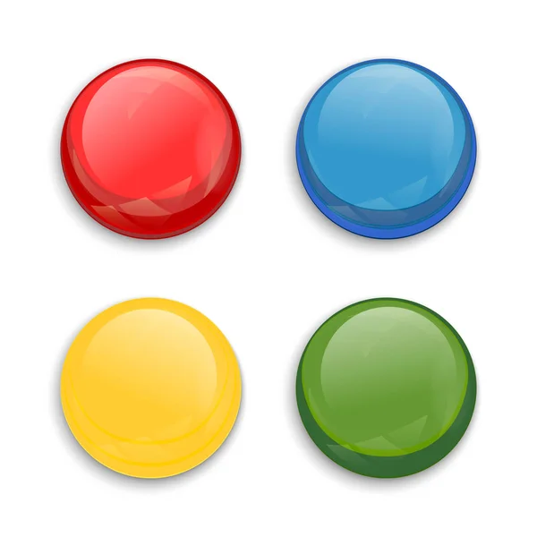 Colored glossy button — Stock Vector