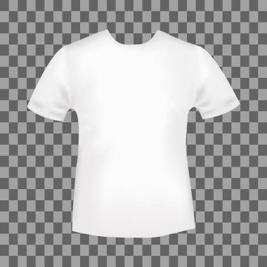 Beyaz yuvarlak boyun t-shirt