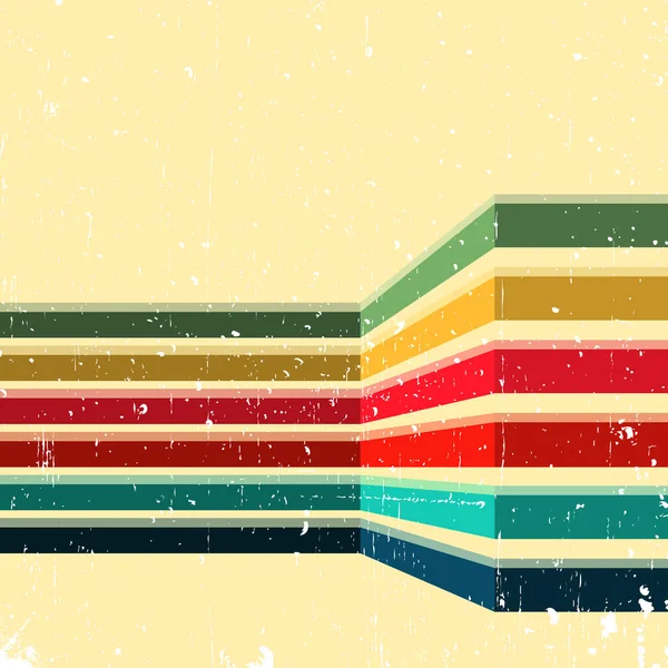 Винтажный фон с цветными полосками — стоковый вектор
