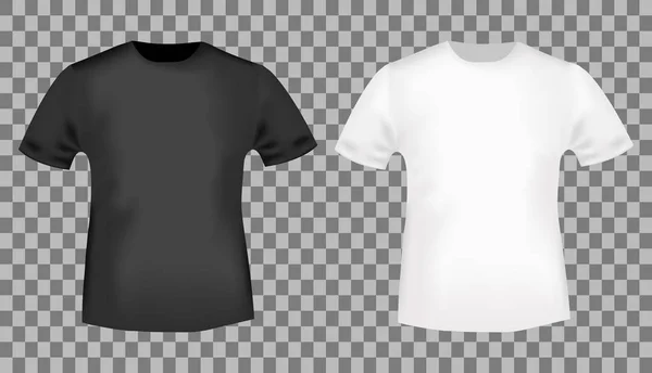 Modello di t-shirt in bianco e nero — Vettoriale Stock