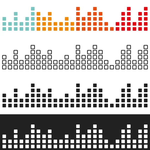 Colored volume graphic equalizer — Stock Vector