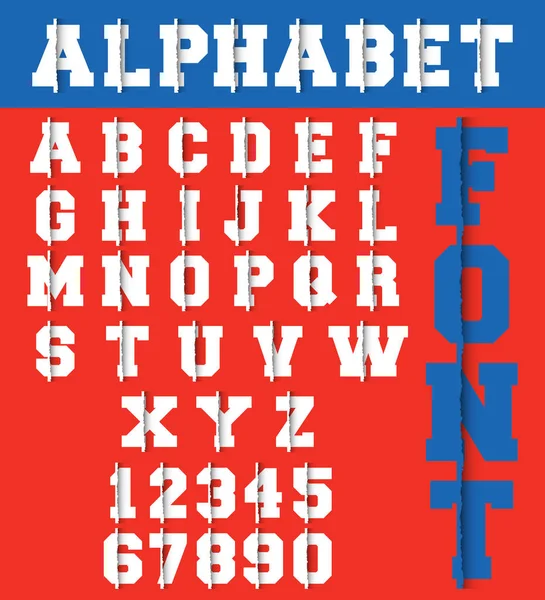 Modèle de police Alphabet — Image vectorielle