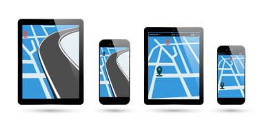 Akıllı telefon ve Pc tablet harita konumu