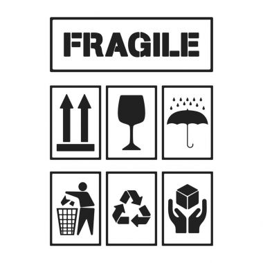 Siyah paket işleme etiketleri ayarla