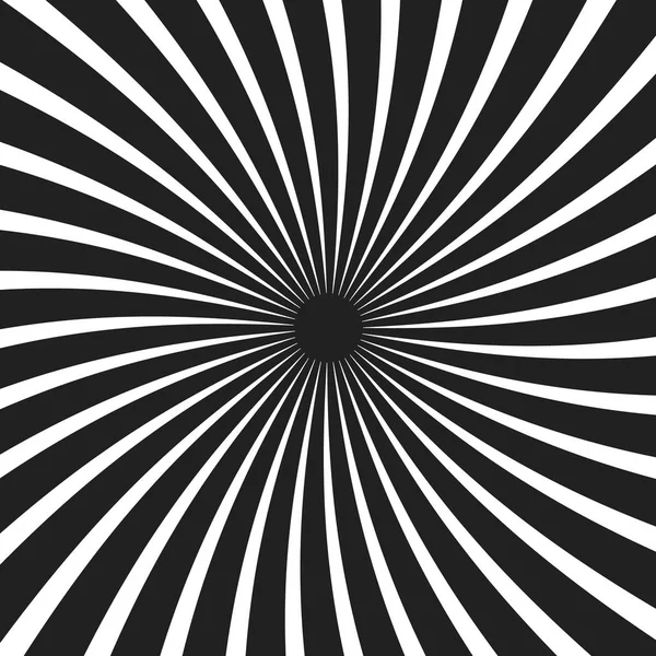 Preto e branco espiral ray fundo — Vetor de Stock