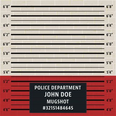 Police mugshot template clipart