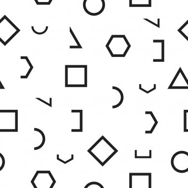 Geometrik şekillerle Dikişsiz tek renkli desen