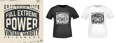 T-shirt baskı vintage tasarımı