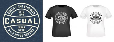 T-shirt baskı vintage tasarımı