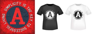 T-shirt baskı vintage tasarımı