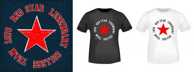 T-shirt baskı vintage tasarımı