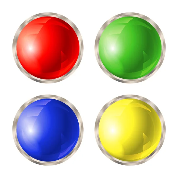 Set of colored buttons — Stock Vector