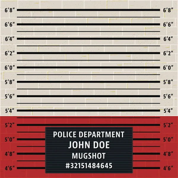 Police mugshot template — Stock Vector