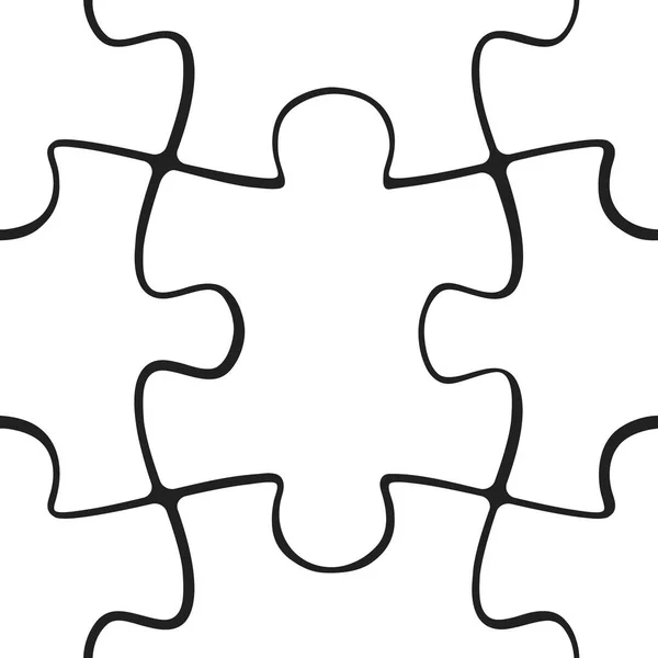 Naadloze patroon jigsaw puzzel — Stockvector