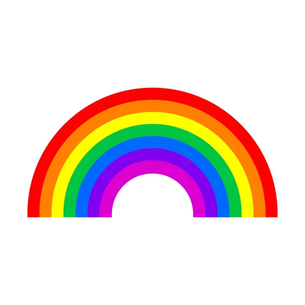 Símbolo del arco iris aislado sobre fondo blanco — Archivo Imágenes Vectoriales