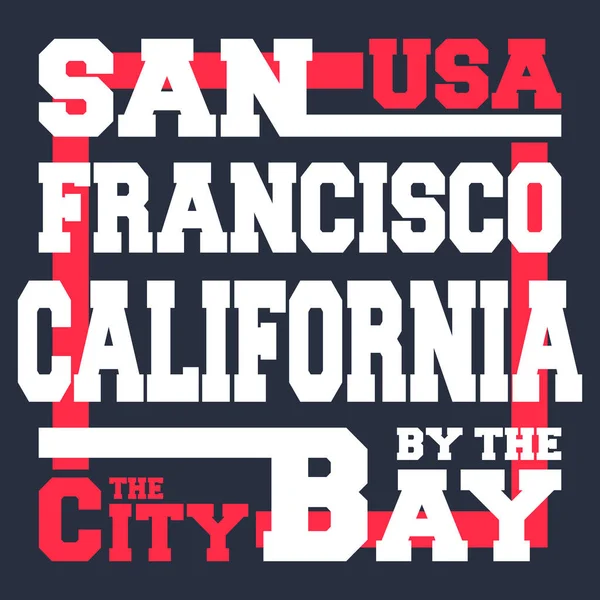 T-shirt imprimé San Francisco — Image vectorielle