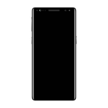 siyah smartphone izole