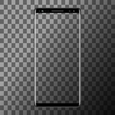 Saydam arka plan üzerinde izole Smartphone