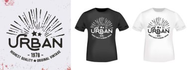 T-shirt baskı vintage tasarımı