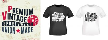 T-shirt baskı vintage tasarımı