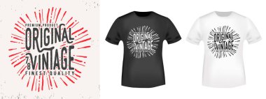 T-shirt baskı vintage tasarımı