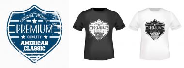 T-shirt baskı vintage tasarımı