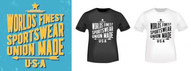 T-shirt baskı vintage tasarımı