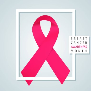 Pembe kurdele ile çerçeve