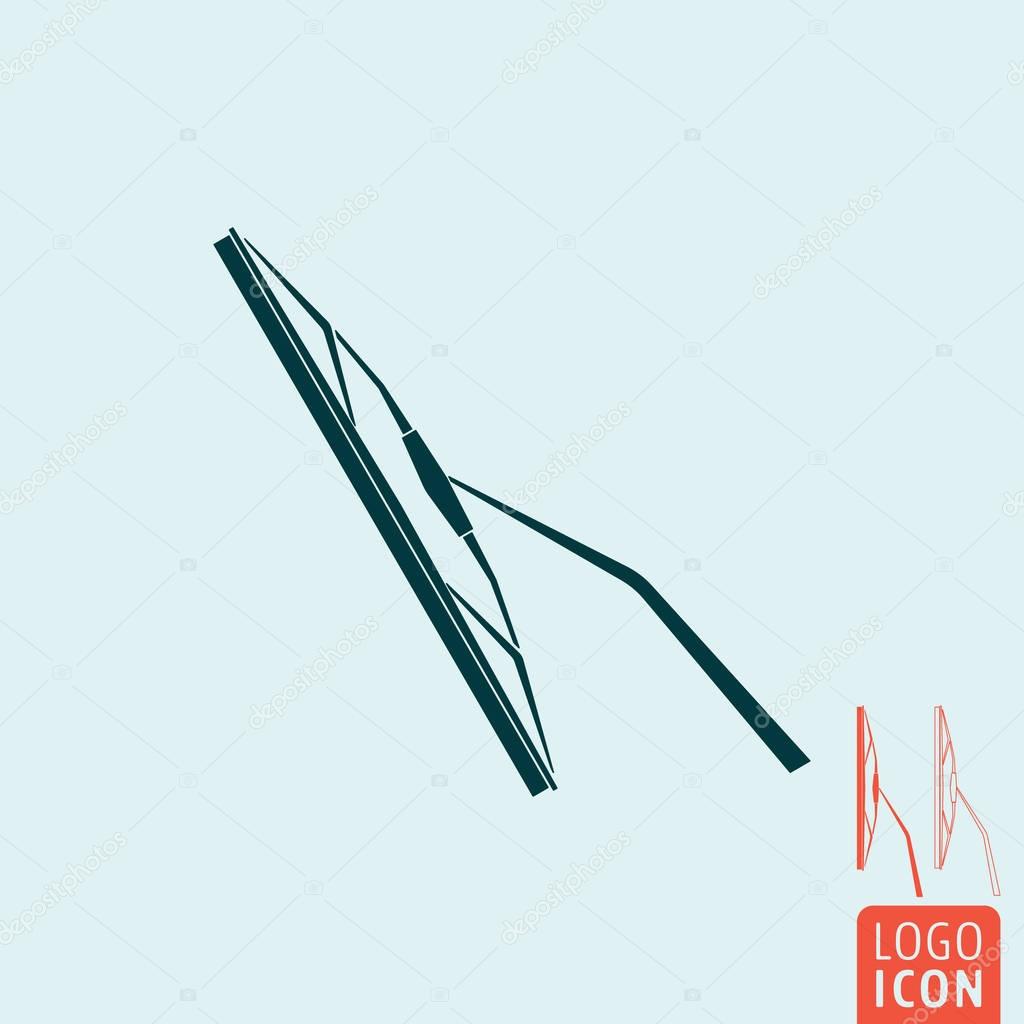 Windscreen wiper icon. Windshield car wipers symbol. Vector illustration.