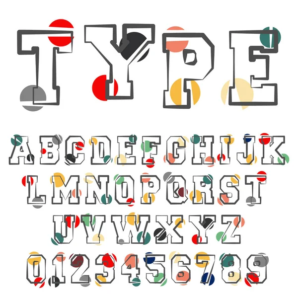 Alphabet font template — Stock Vector