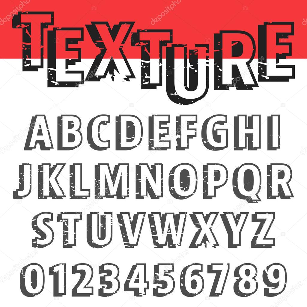 Alphabet font template