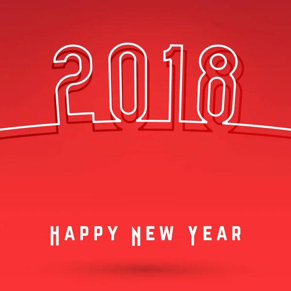 2018 happy New Year kapak — Stok Vektör