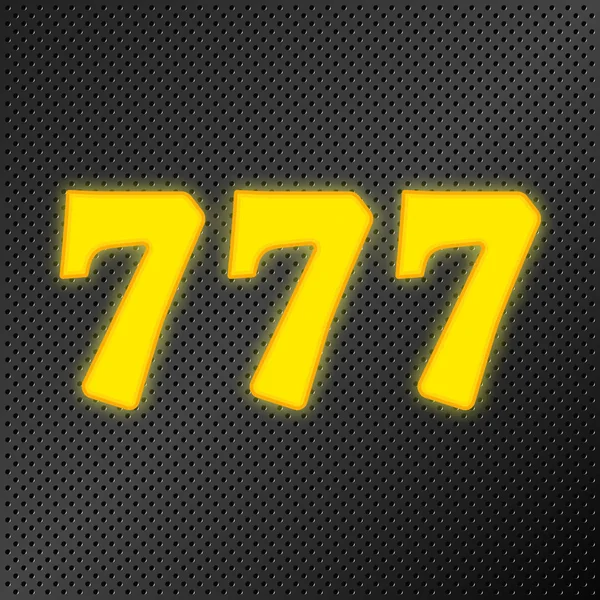 777 jackpot ouro néon — Vetor de Stock