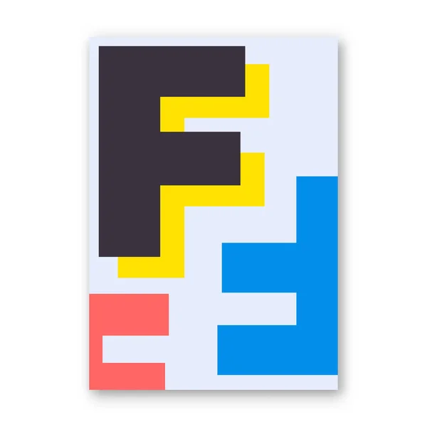 Letter F poster — Stock Vector