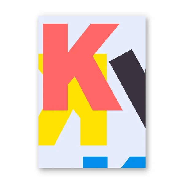 Dopis K plakát — Stockový vektor