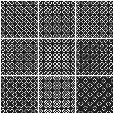 Siyah ve beyaz çapraz sorunsuz arka plan