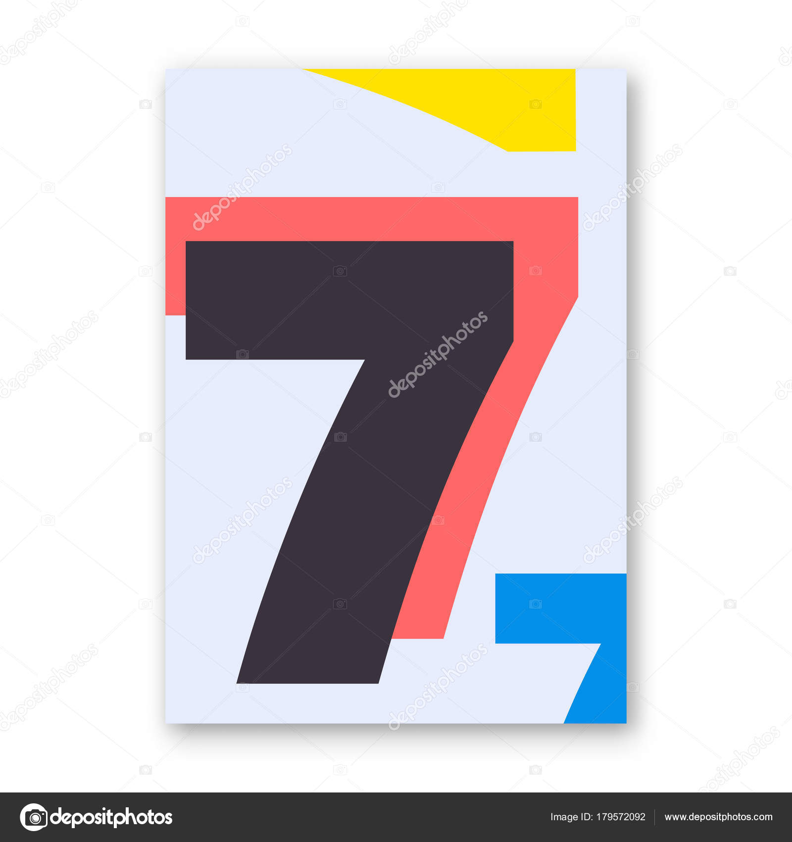 Portadas Para Word Horizontal Cartel Numero 7 Vector De Stock C Bobevv 179572092