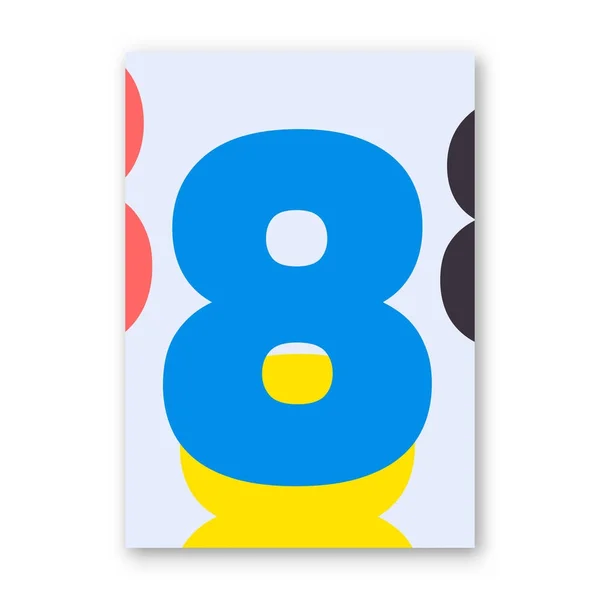 Number 8 poster — Stock Vector