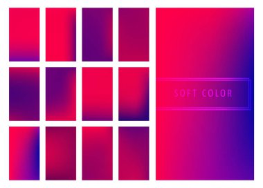 Yumuşak renkli gradyan arka planı kümesi