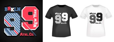 New York Brooklyn vintage t gömlek damgası