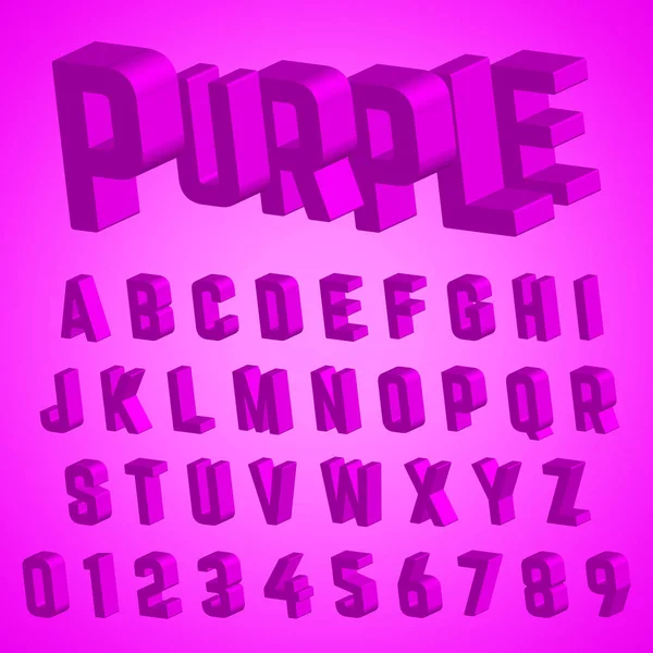 Alphabet fuente púrpura diseño — Vector de stock